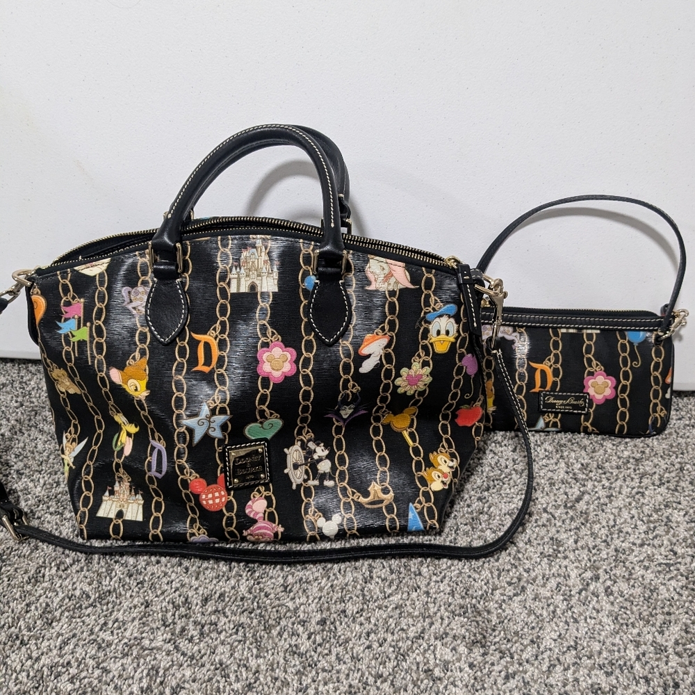 Disney Parks Dooney & Bourke Charms Tote Bag W/ Wristlet. Retired